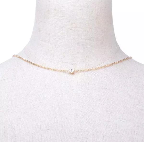 Long Back Waterdrop Crystal Necklace Body Chain