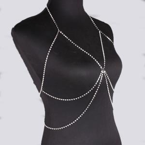 Long Metal Multi Tassels Sequin Shoulder Body Chain