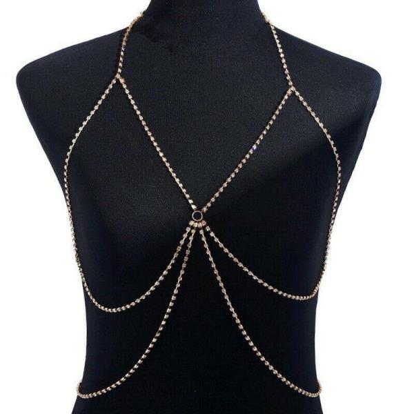 Crystal Bikini Bra Chest Body Chain