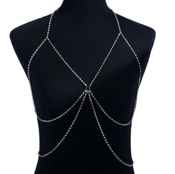 Crystal Bikini Bra Chest Body Chain