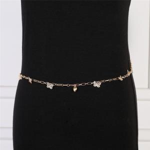 White Pearl Necklace Back Body Chain