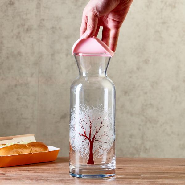 Colour Changing Cherry Blossom Glass Bottle